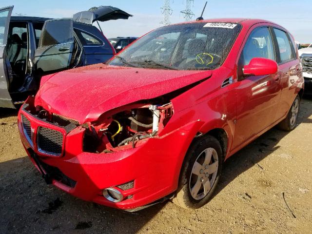 KL2TD66E79B648110 - 2009 PONTIAC G3 RED photo 2