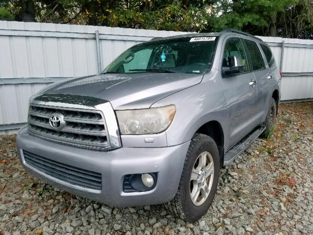 5TDBY68AX8S000873 - 2008 TOYOTA SEQUOIA LI SILVER photo 2