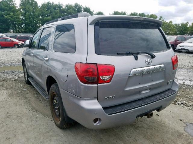 5TDBY68AX8S000873 - 2008 TOYOTA SEQUOIA LI SILVER photo 3