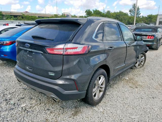 2FMPK3J90KBB45107 - 2019 FORD EDGE SEL GRAY photo 4