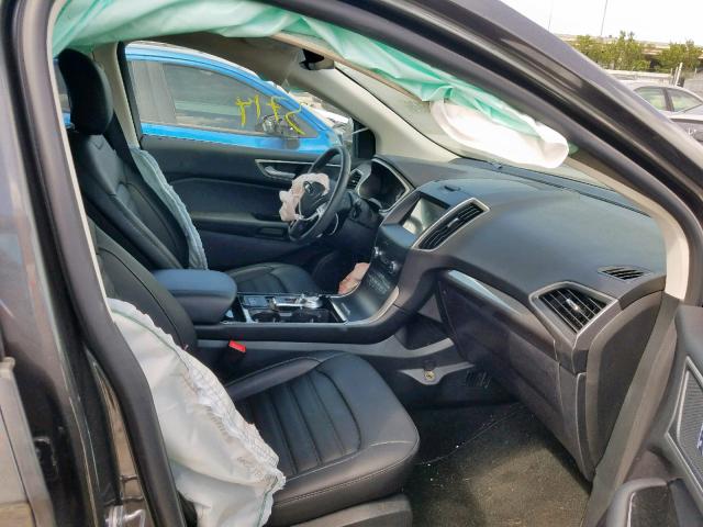 2FMPK3J90KBB45107 - 2019 FORD EDGE SEL GRAY photo 5