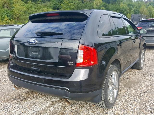 2FMDK4JCXDBA55986 - 2013 FORD EDGE SEL BLACK photo 4