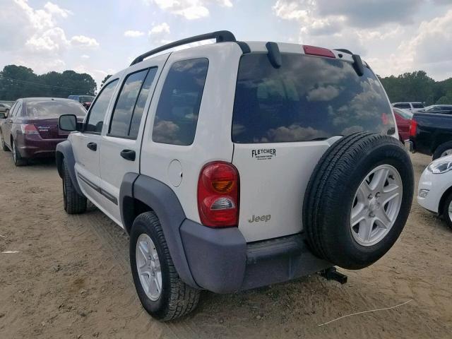 1J4GK48K83W640491 - 2003 JEEP LIBERTY SP WHITE photo 3