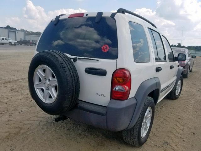 1J4GK48K83W640491 - 2003 JEEP LIBERTY SP WHITE photo 4