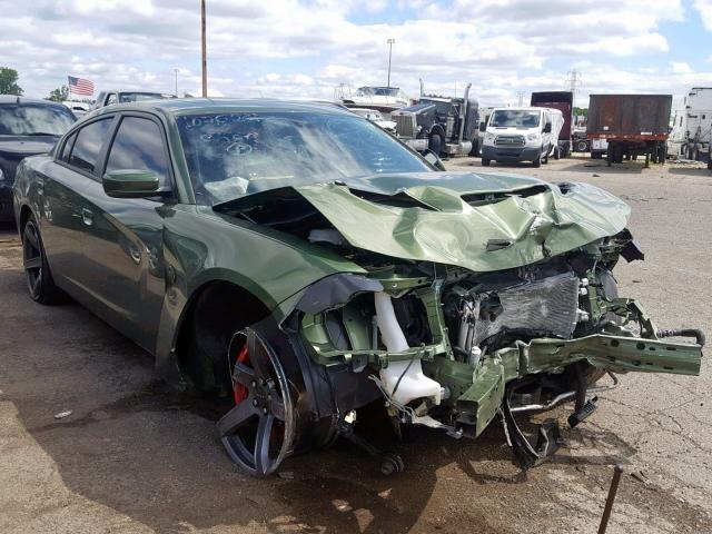 2C3CDXL98JH303484 - 2018 DODGE CHARGER SR GREEN photo 1