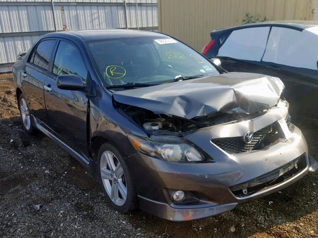 2T1BE40E89C021159 - 2009 TOYOTA COROLLA XR GRAY photo 1