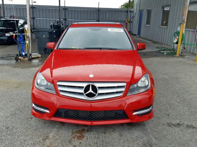 WDDGF4HB6DR256662 - 2013 MERCEDES-BENZ C 250 RED photo 9