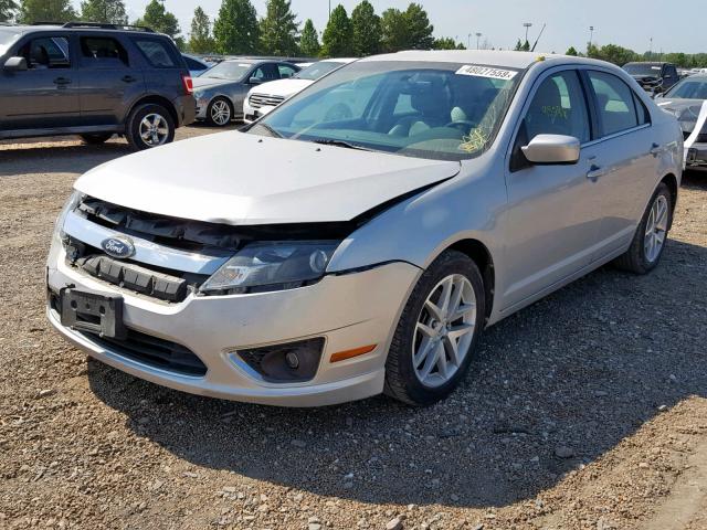 3FAHP0JA8AR320969 - 2010 FORD FUSION SEL SILVER photo 2