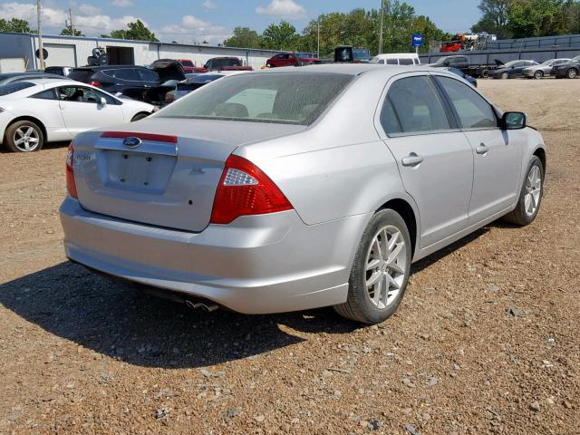 3FAHP0JA8AR320969 - 2010 FORD FUSION SEL SILVER photo 4