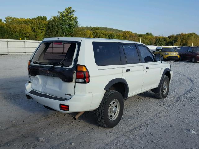 JA4MT21H81P012229 - 2001 MITSUBISHI MONTERO SP WHITE photo 4