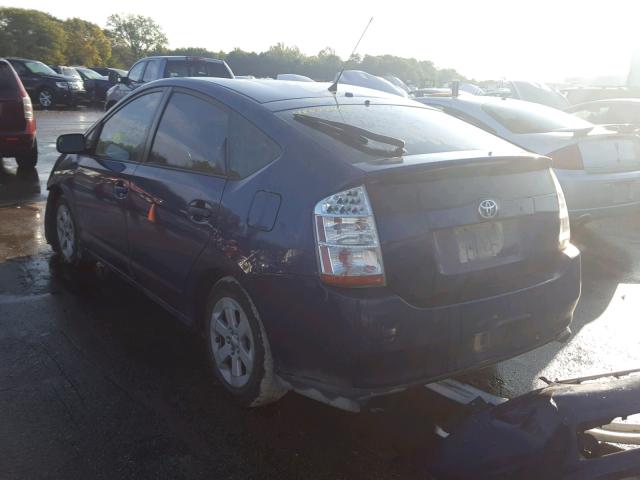 JTDKB20U197876436 - 2009 TOYOTA PRIUS BLUE photo 3