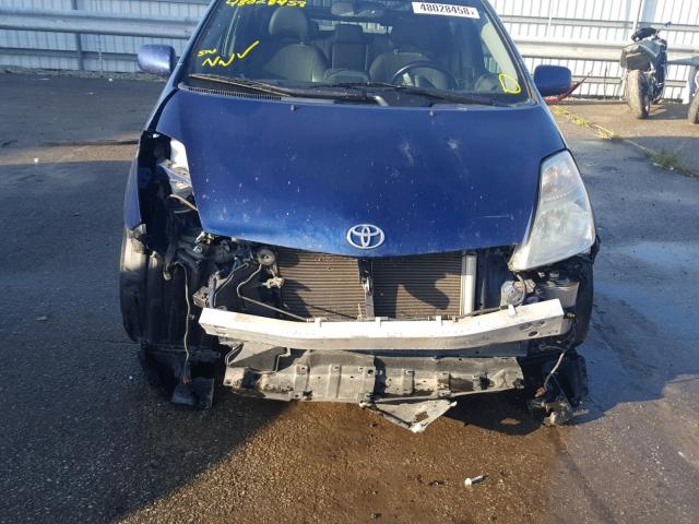 JTDKB20U197876436 - 2009 TOYOTA PRIUS BLUE photo 9