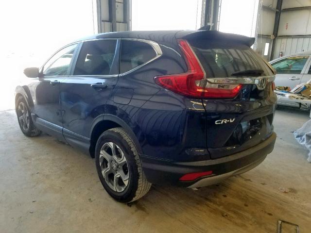 5J6RW1H86KA016958 - 2019 HONDA CR-V EXL BLUE photo 3