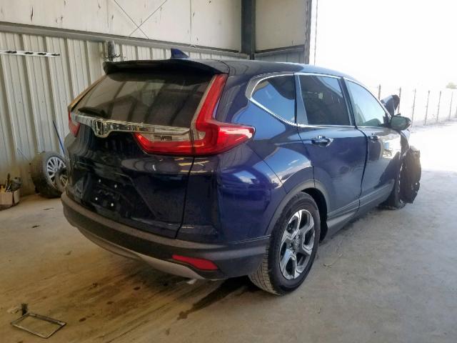 5J6RW1H86KA016958 - 2019 HONDA CR-V EXL BLUE photo 4