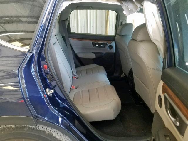 5J6RW1H86KA016958 - 2019 HONDA CR-V EXL BLUE photo 6