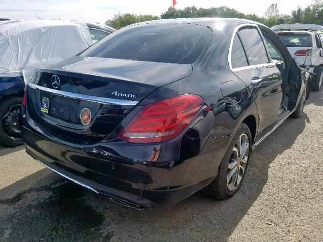 55SWF4KB0FU023785 - 2015 MERCEDES-BENZ C 300 4MAT BLACK photo 4