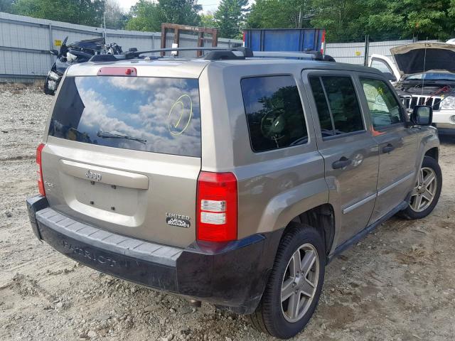 1J8FF48W98D607097 - 2008 JEEP PATRIOT LI GOLD photo 4