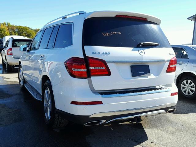 4JGDF6EE0HA989135 - 2017 MERCEDES-BENZ GLS 450 4M WHITE photo 3