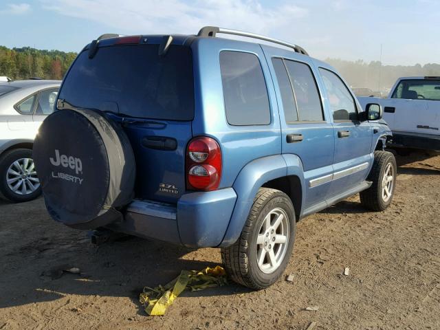 1J4GL58K96W121957 - 2006 JEEP LIBERTY LI BLUE photo 4