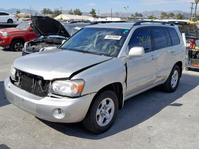 JTEDD21A770162884 - 2007 TOYOTA HIGHLANDER SILVER photo 2