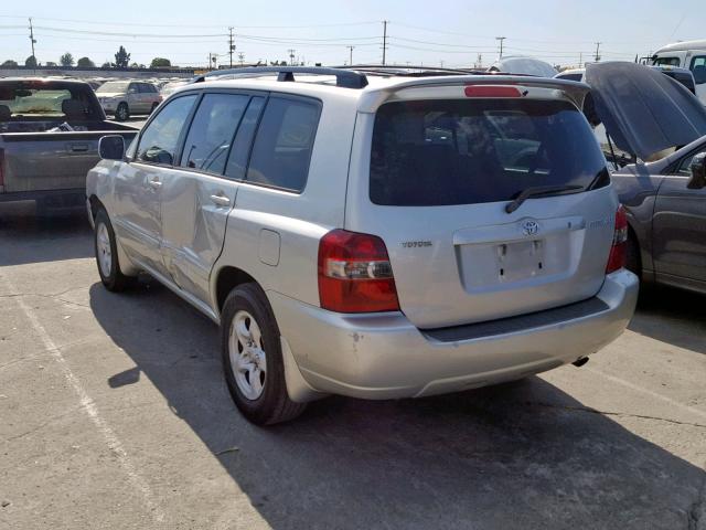 JTEDD21A770162884 - 2007 TOYOTA HIGHLANDER SILVER photo 3