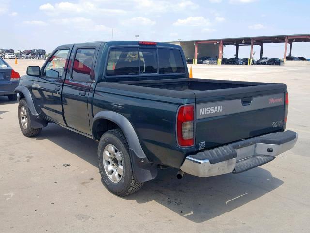 1N6ED27T9YC379335 - 2000 NISSAN FRONTIER C GREEN photo 3