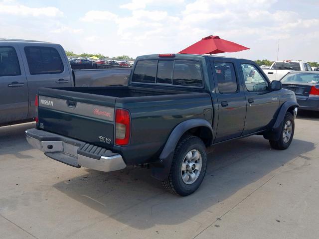 1N6ED27T9YC379335 - 2000 NISSAN FRONTIER C GREEN photo 4