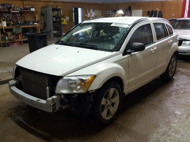 1B3CB4HA1AD635431 - 2010 DODGE CALIBER SX WHITE photo 2