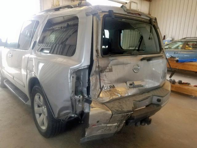 5N1BA08D18N603627 - 2008 NISSAN ARMADA SE SILVER photo 9