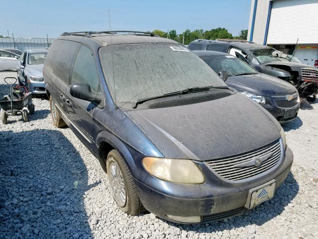 2C8GP64L81R241229 - 2001 CHRYSLER TOWN & COU BLUE photo 1