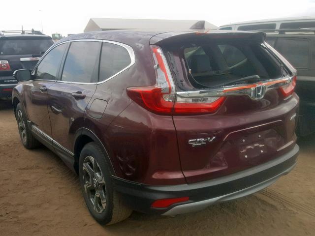 5J6RW2H81HL011315 - 2017 HONDA CR-V EXL MAROON photo 3