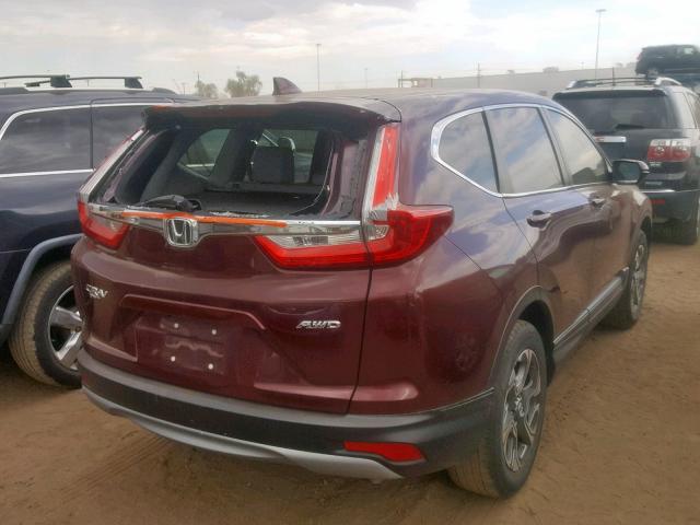 5J6RW2H81HL011315 - 2017 HONDA CR-V EXL MAROON photo 4