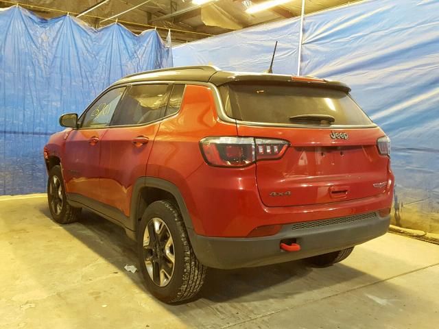 3C4NJDDB9JT202510 - 2018 JEEP COMPASS TR RED photo 3