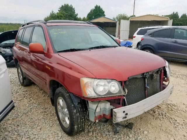 JTEHF21A120068228 - 2002 TOYOTA HIGHLANDER RED photo 1