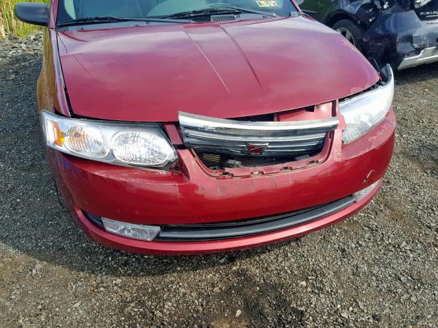 1G8AL52F45Z102683 - 2005 SATURN ION LEVEL RED photo 9