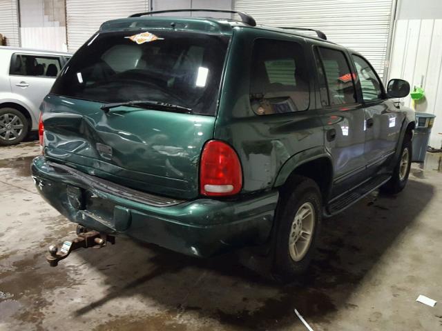 1B4HS28N1YF233822 - 2000 DODGE DURANGO GREEN photo 4