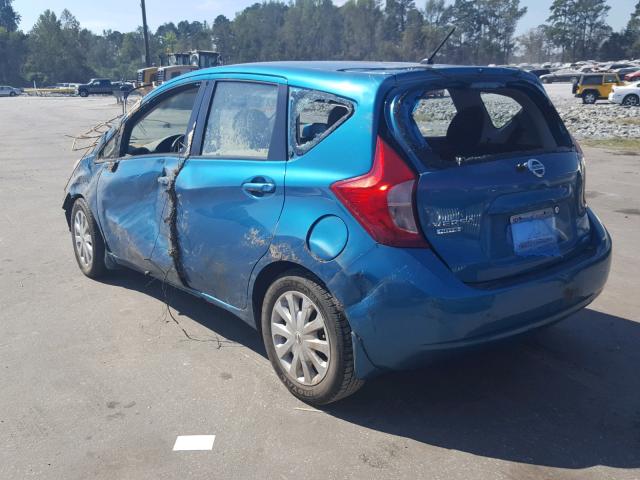 3N1CE2CP2EL399686 - 2014 NISSAN VERSA NOTE TURQUOISE photo 3