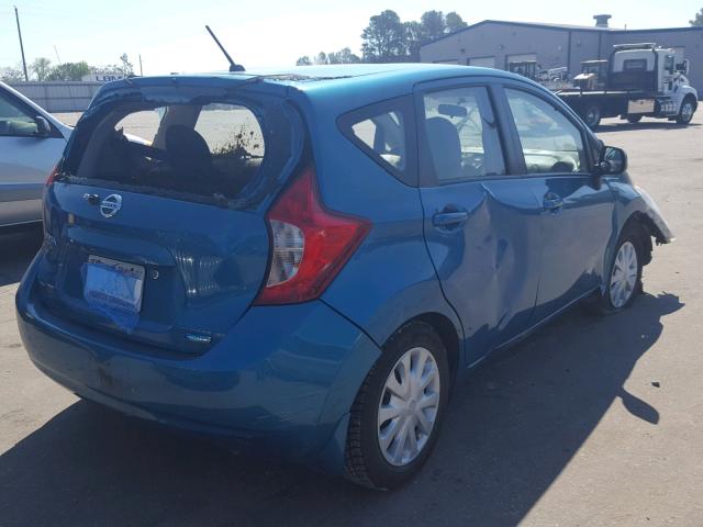 3N1CE2CP2EL399686 - 2014 NISSAN VERSA NOTE TURQUOISE photo 4