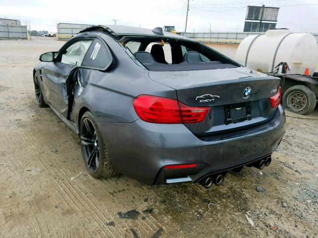 WBS3R9C54FK334794 - 2015 BMW M4 GRAY photo 3