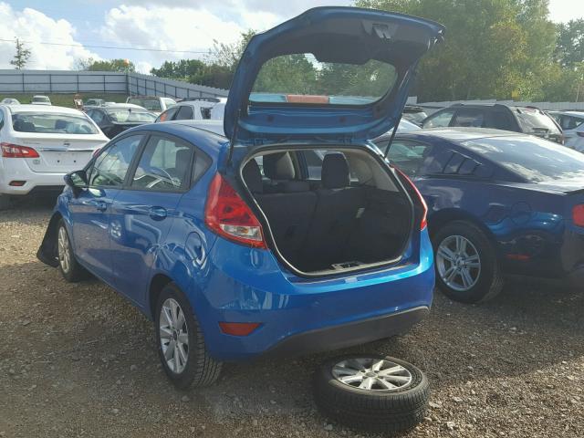 3FADP4EJ1CM158604 - 2012 FORD FIESTA SE BLUE photo 3