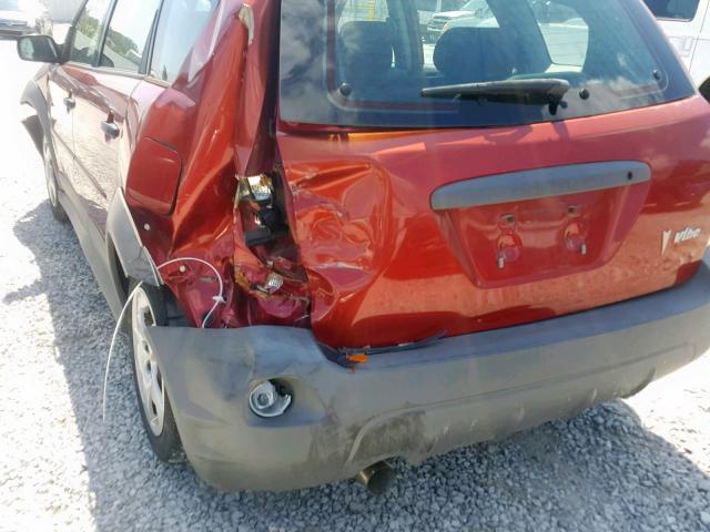 5Y2SL67898Z405005 - 2008 PONTIAC VIBE ORANGE photo 9