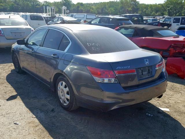 1HGCP2F30BA020592 - 2011 HONDA ACCORD LX GRAY photo 3