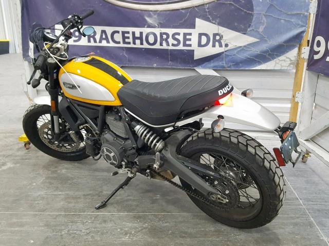 ML015ANM7FT002567 - 2015 DUCATI SCRAMBLER YELLOW photo 3