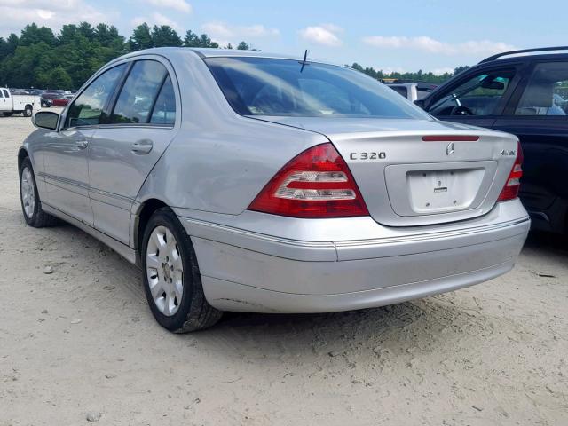 WDBRF84J75F581216 - 2005 MERCEDES-BENZ C 320 4MAT SILVER photo 3