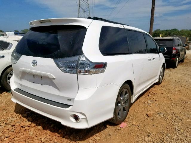 5TDXZ3DC2HS775239 - 2017 TOYOTA SIENNA SE WHITE photo 4