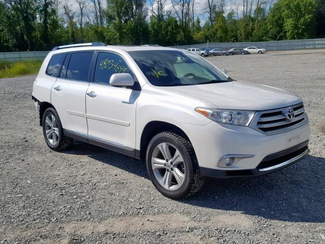 5TDDK3EHXDS221376 - 2013 TOYOTA HIGHLANDER WHITE photo 1