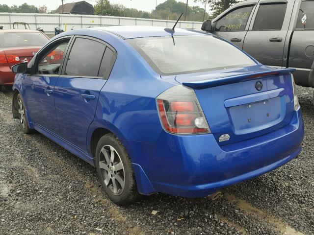 3N1AB6AP7CL741737 - 2012 NISSAN SENTRA 2.0 BLUE photo 3