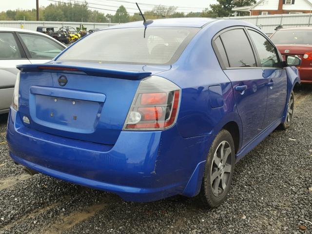 3N1AB6AP7CL741737 - 2012 NISSAN SENTRA 2.0 BLUE photo 4