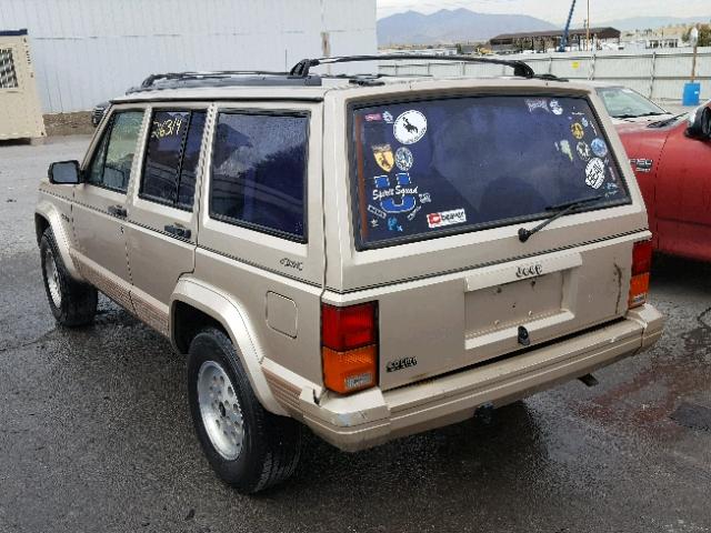 1J4FJ78SXPL642086 - 1993 JEEP CHEROKEE C TAN photo 3