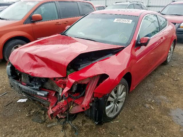 1HGCS12878A014923 - 2008 HONDA ACCORD EXL RED photo 2